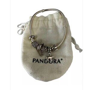 Pandora Bracelet with 5 Beads Polar Bear CZ's